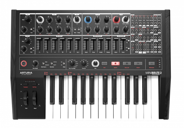 MiniBrute 2 Noir limitiert Sequenzer, Arpeggiator 25 Tasten