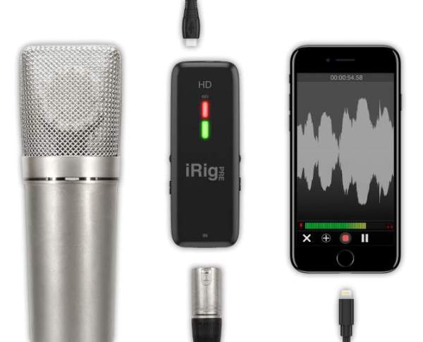 iRig Pre HD XLR Mikrofon Interface-Preamp I-Phone I-Pad Mac IOS Android