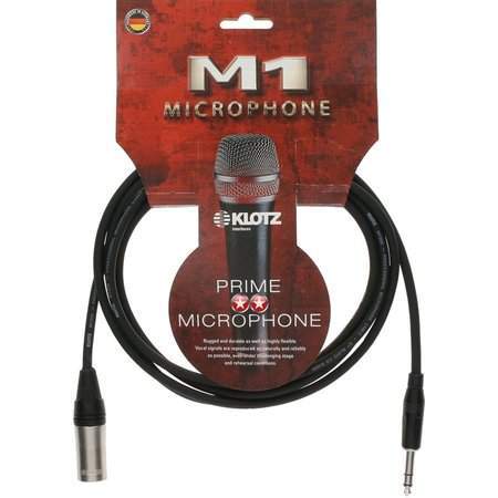 M1 Mikrofonkabel sw 5m XLRm-KLm sym Klotz Stecker