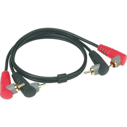 TwinCable RCA-RCA 90-Winkel schwarz 3m