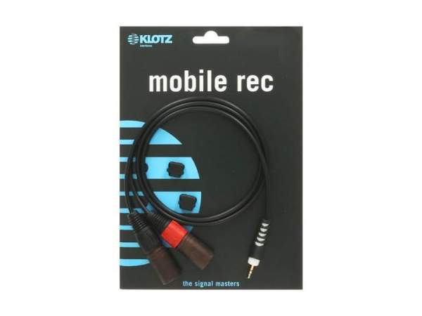 Y-Kabel schwarz 2m klinke 3,5 mm - 2 x XLR male
