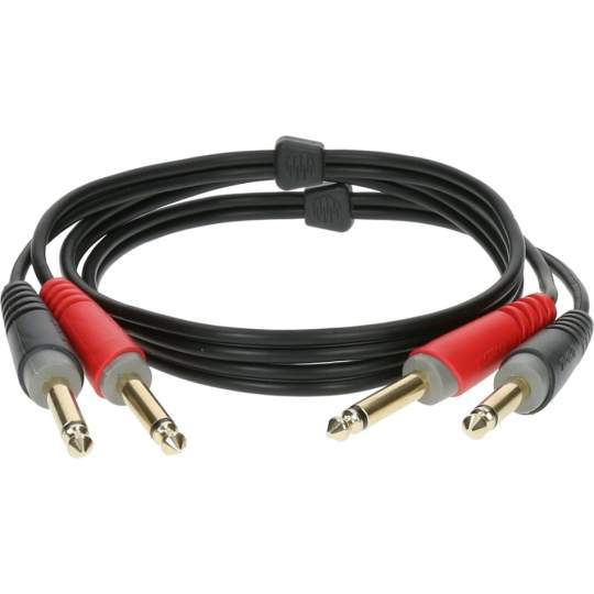 TwinCable Klinke-Klinke 6,35mm schwarz 3m