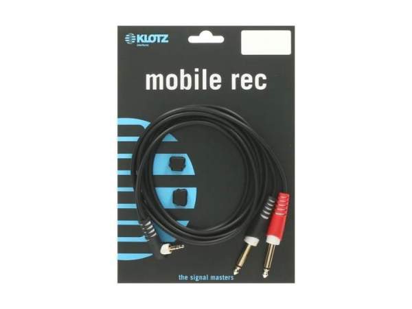 Y-Kabel schwarz 3m WK mini KL 3,5mm 2x6,35mm KL