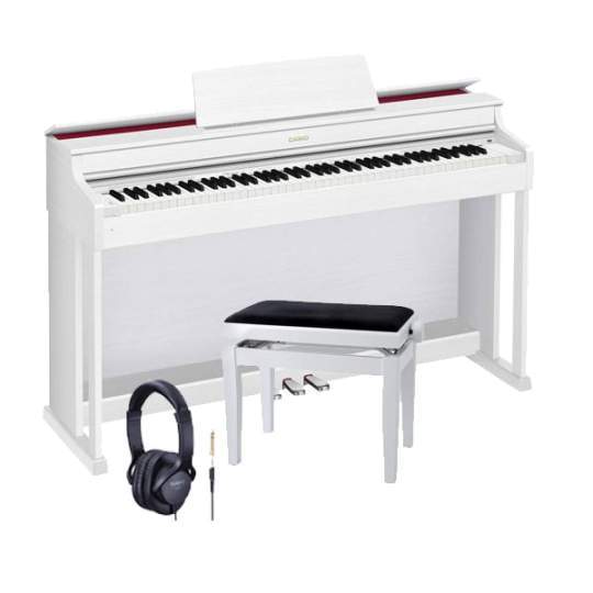AP-470 WH Spar-Set 1 inkl. Kopfhörer + Klavierbank