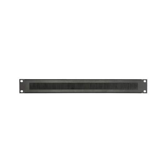 87221 BRUSH Rackblende 1 HE Stahl mit Bürstenleiste