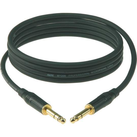 B-3 Patchcord schwarz 3m sym vergoldete Stecker