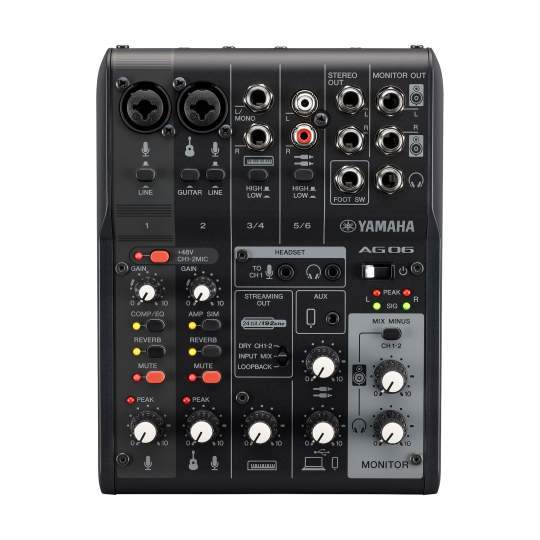 AG06 MK2 BK USB Interface und Mischpult